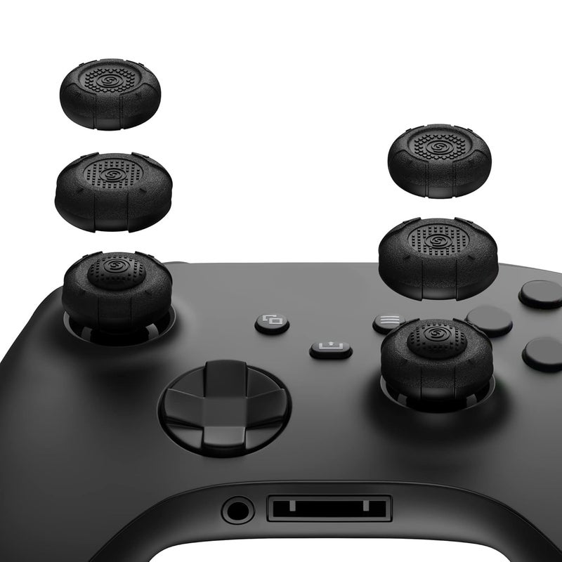 GEEKSHARE Thumb Grip Caps for Xbox One Controller,Silicone Joystick Cover Solid Color Thumbsticks Cover Set Compatible with Xbox Series X,3 Pairs / 6 Pcs (Black) - Image 1